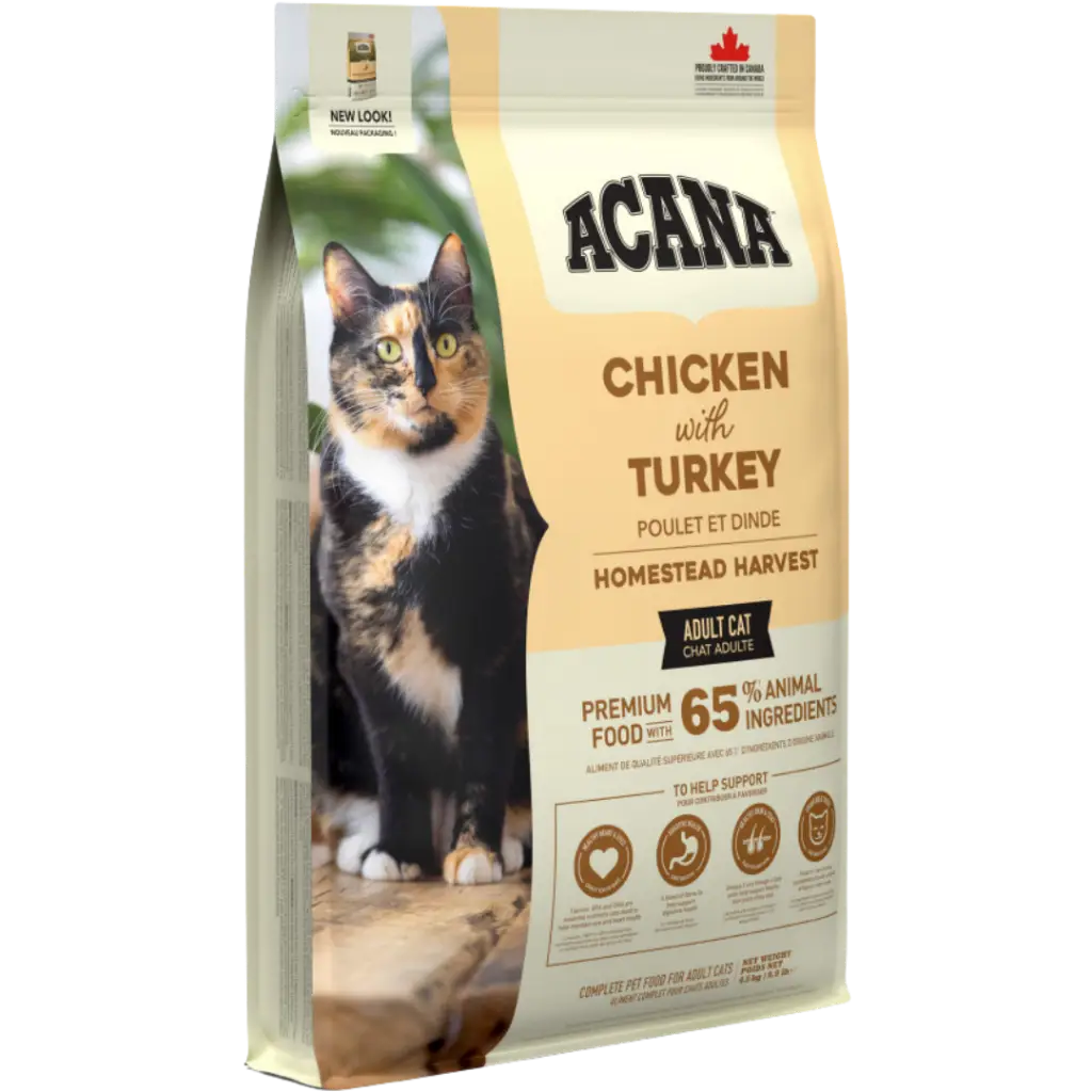 Acana Homestead Harvest Tavuk ve Hindi Etli Yetişkin Kedi Maması 4.5 Kg