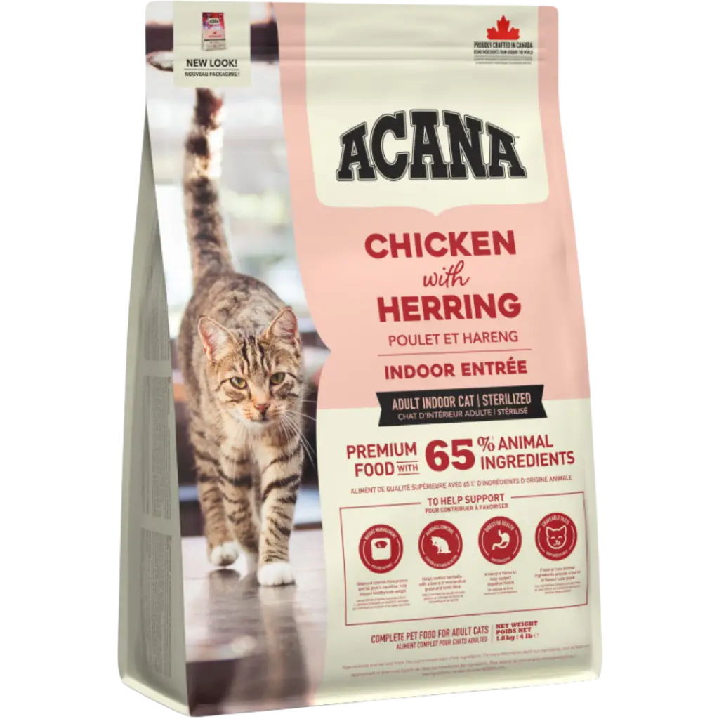 Acana İndoor Entree Sterilised Tavuk ve Ringa Balıklı Kısırlaştırılmış Kedi Maması 1.8 Kg