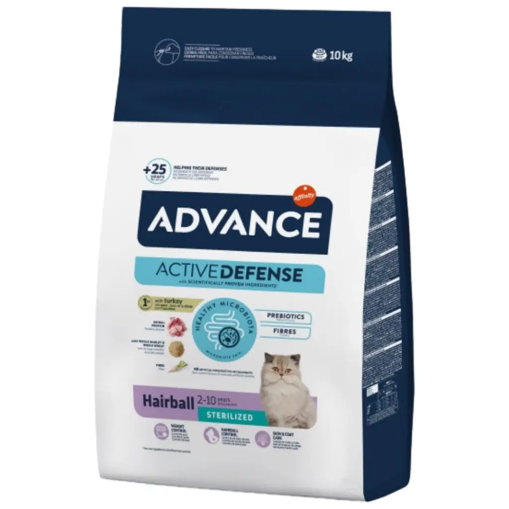 Advance Hairball Sterilised Hindi Etli Kısırlaştırılmış Kedi Maması 10 Kg