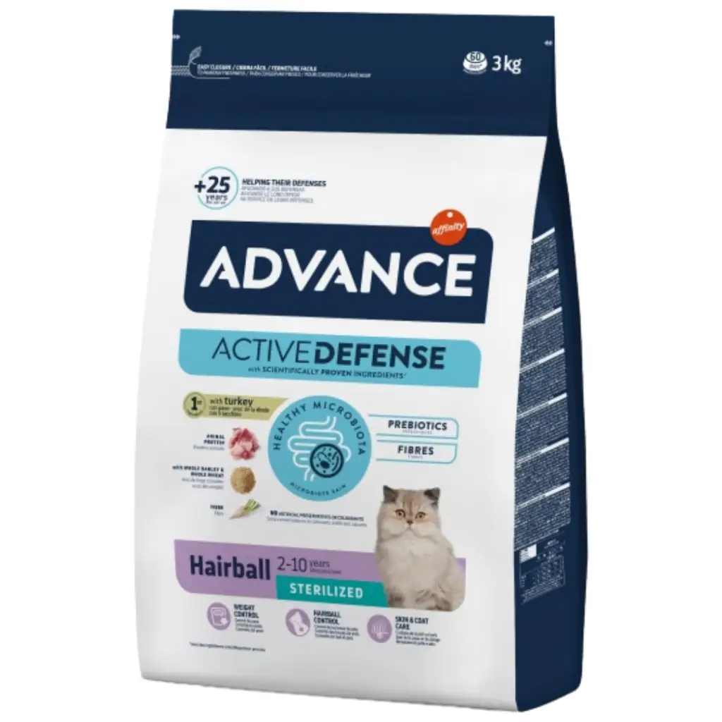 Advance Hairball Sterilised Hindi Etli Kısırlaştırılmış Kedi Maması 3 Kg
