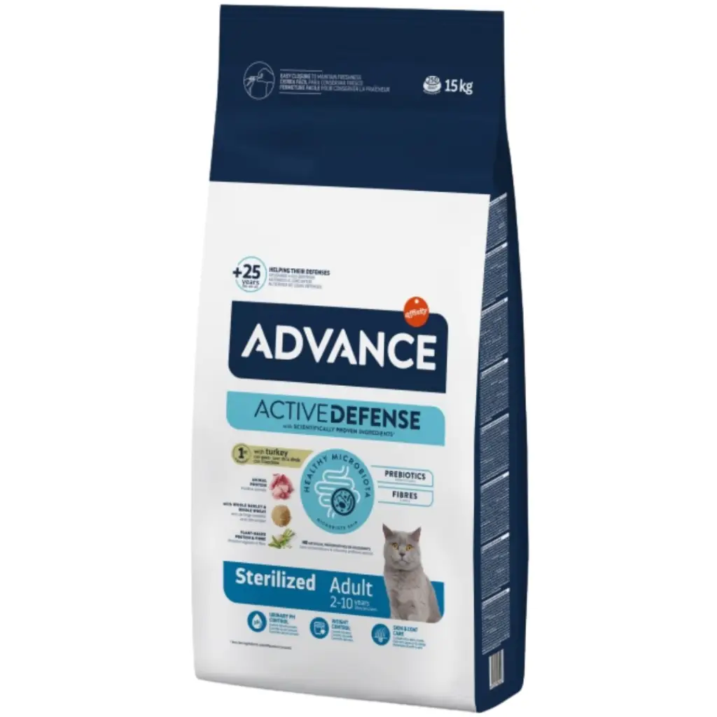 Advance Sterilised Hindi Etli Kısırlaştırılmış Kedi Maması 15 Kg