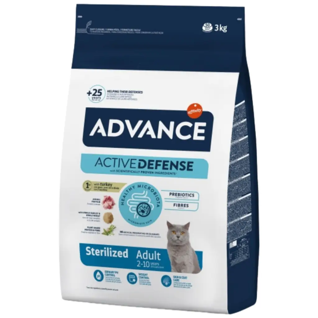 Advance Sterilised Hindi Etli Kısırlaştırılmış Kedi Maması 3 Kg