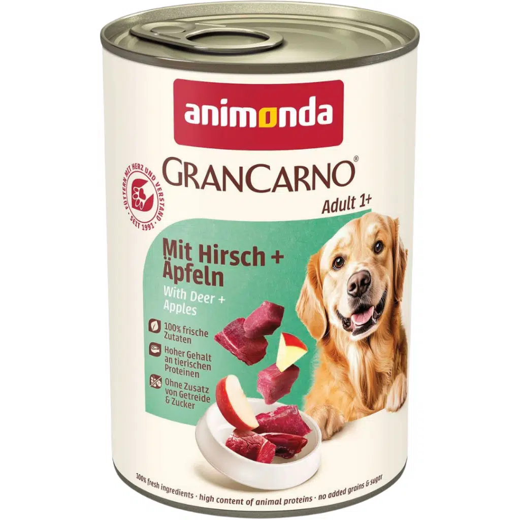 Animonda Gran Carno Geyik Etli ve Elmalı Köpek Konservesi 400 Gr