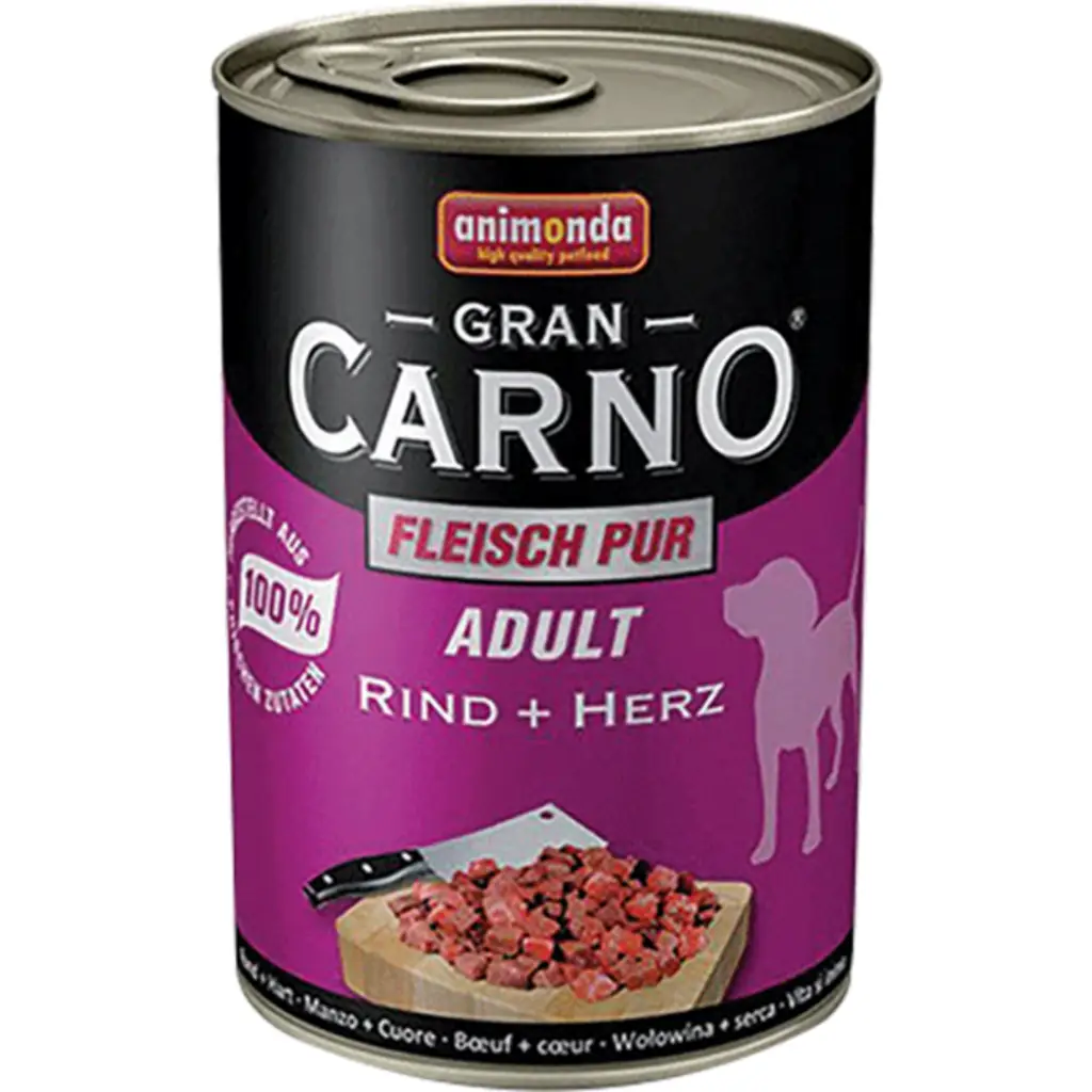 Animonda Gran Carno Sığır Etli ve Yürekli Köpek Konservesi 400 Gr