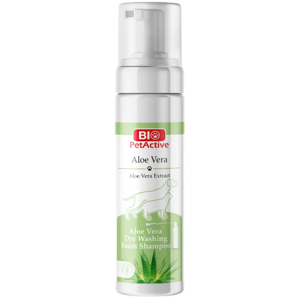 Bio PetActive Aloe Vera Özlü Kedi Ve Köpek Kuru Yıkama Köpük Şampuanı 200 ML