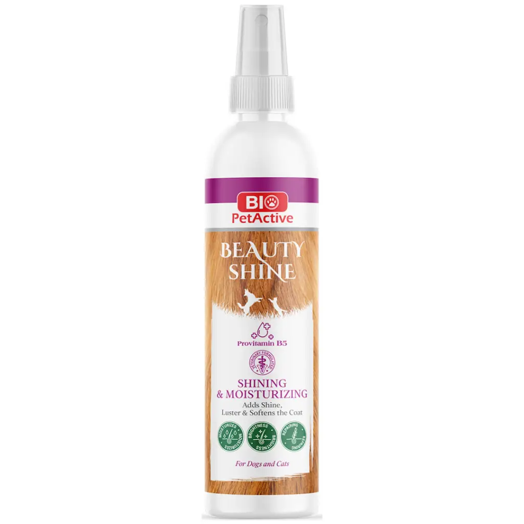 Bio PetActive Beauty Shine Kedi ve Köpekler İçin Tüy Parlatıcı Bakım Spreyi 100 ML