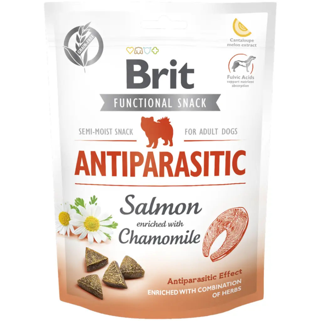 Brit Functional Snack Anti Parasitic Somonlu ve Papatyalı Köpek Ödülü 150 Gr