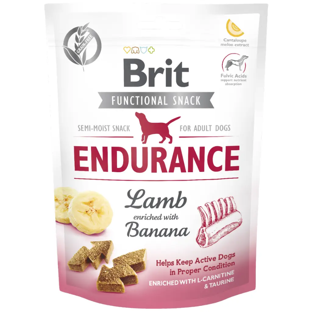 Brit Functional Snack Endurance Kuzu Etli ve Muzlu Köpek Ödülü 150 Gr