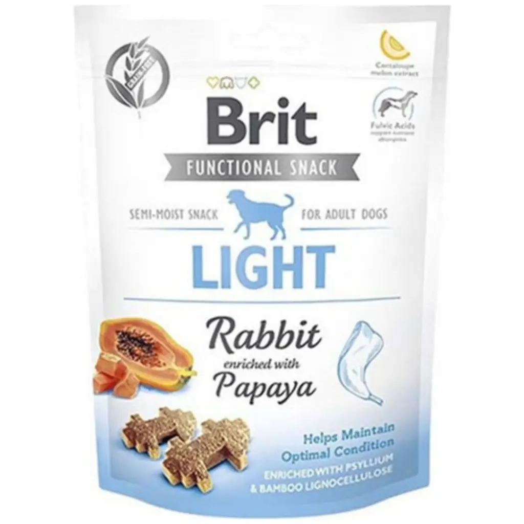 Brit Functional Snack Light Tavşanlı ve Papayalı Köpek Ödülü 150 Gr