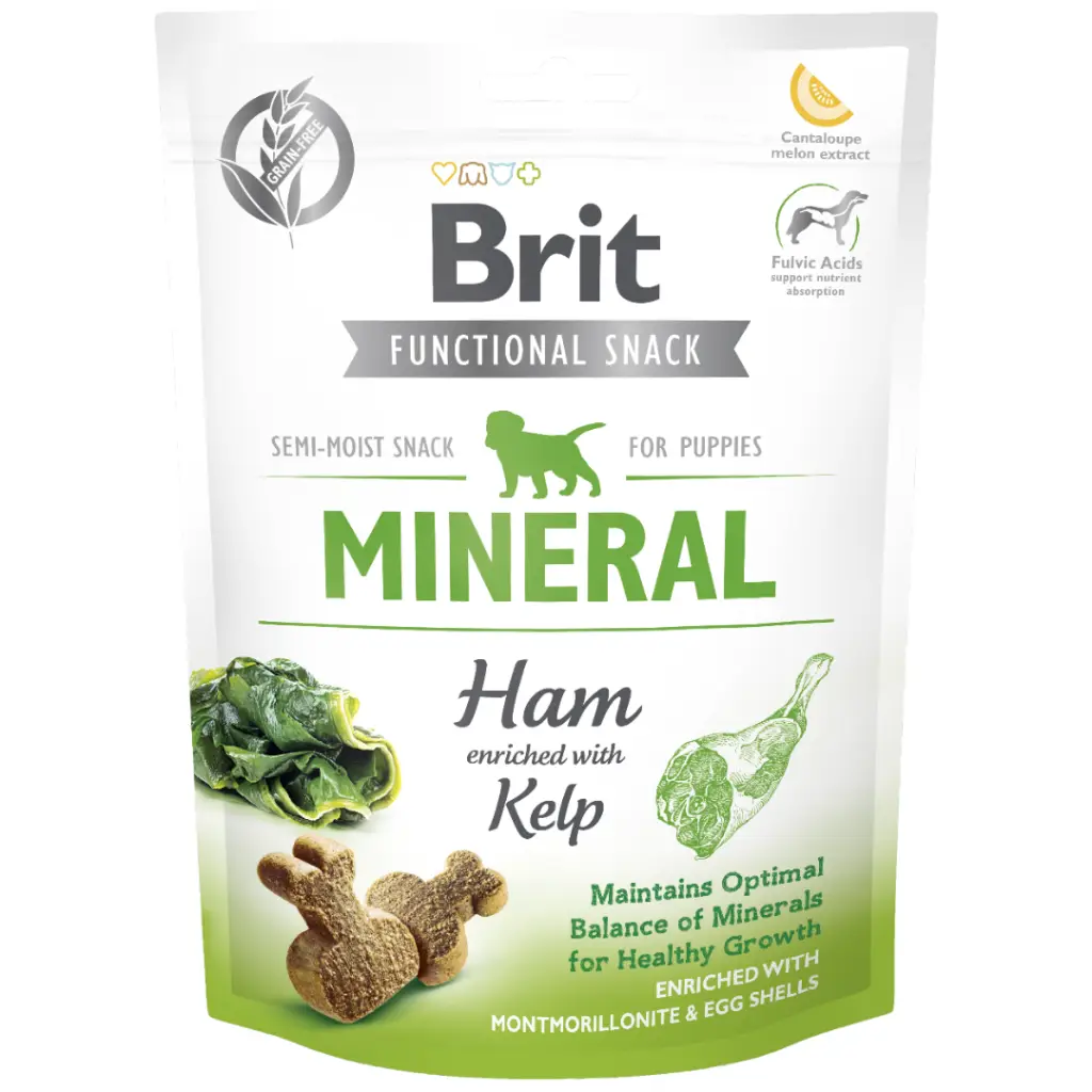 Brit Functional Snack Mineral Jambon ve Deniz Yosunlu Yavru Köpek Ödülü 150 Gr