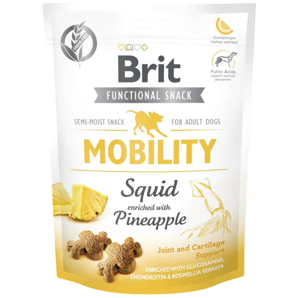 Brit Functional Snack Mobility Kalamar ve Ananaslı Köpek Ödülü 150 Gr