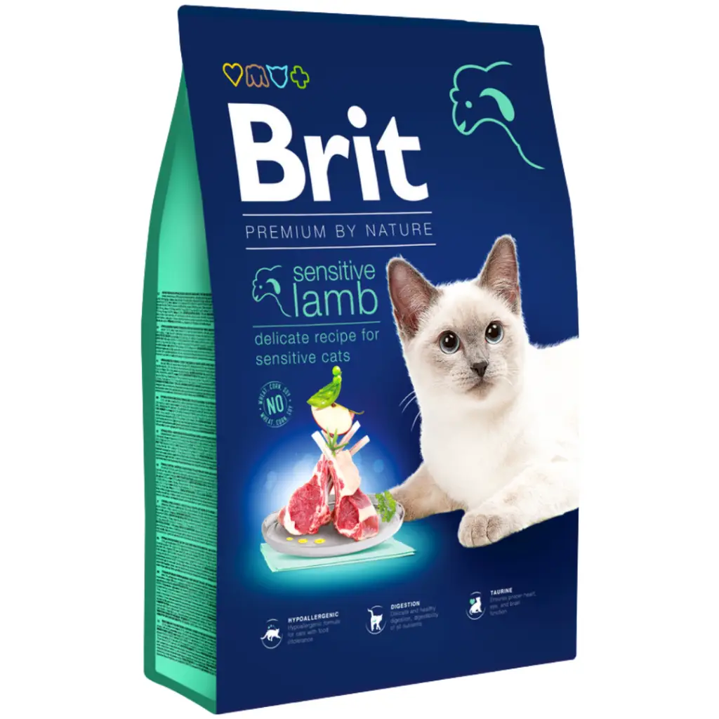 Brit Premium By Nature Sensitive Kuzu Etli Yetişkin Kedi Maması 8 Kg