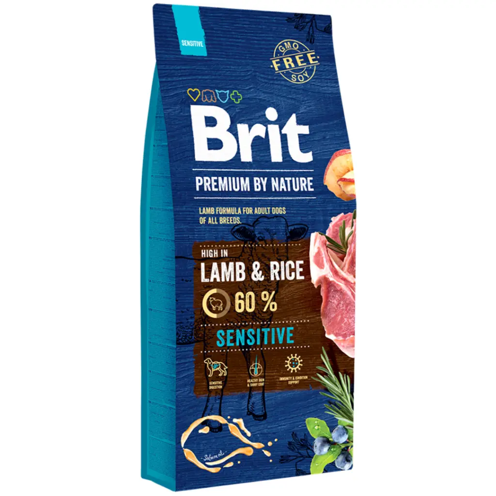 Brit Premium By Nature Sensitive Kuzu Etli Yetişkin Köpek Maması 15 Kg