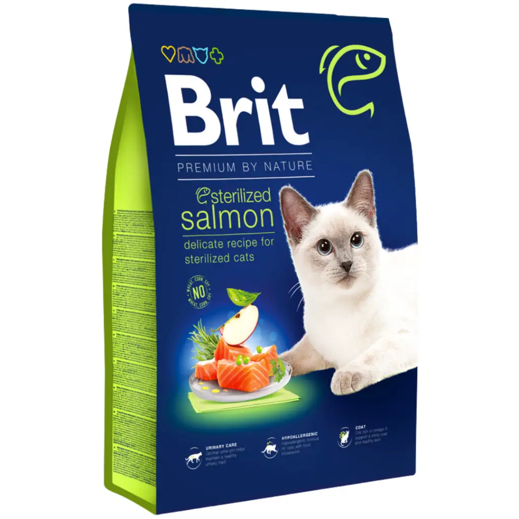 Brit Premium By Nature Sterilised Somonlu Kısırlaştırılmış Kedi Maması 8 Kg