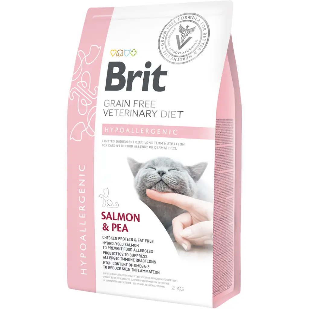 Brit Veterinary Diets Grain Free Hypo Allergenic Cilt Sağlığı Destekleyici Tahılsız Kedi Maması 2 Kg