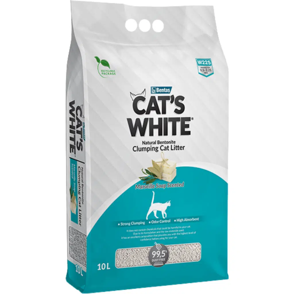Cat's White Marsilya Sabunu Kokulu Topaklanan Kedi Kumu 10 Litre