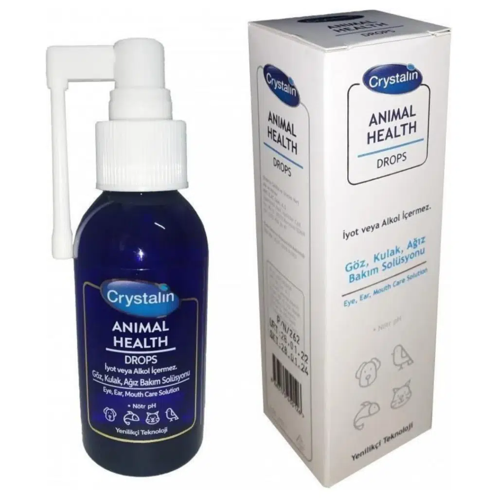Crystalin Animal Health Kedi Ve Köpekler İçin Göz Kulak Ve Ağız Bakım Solüsyonu 100 ML