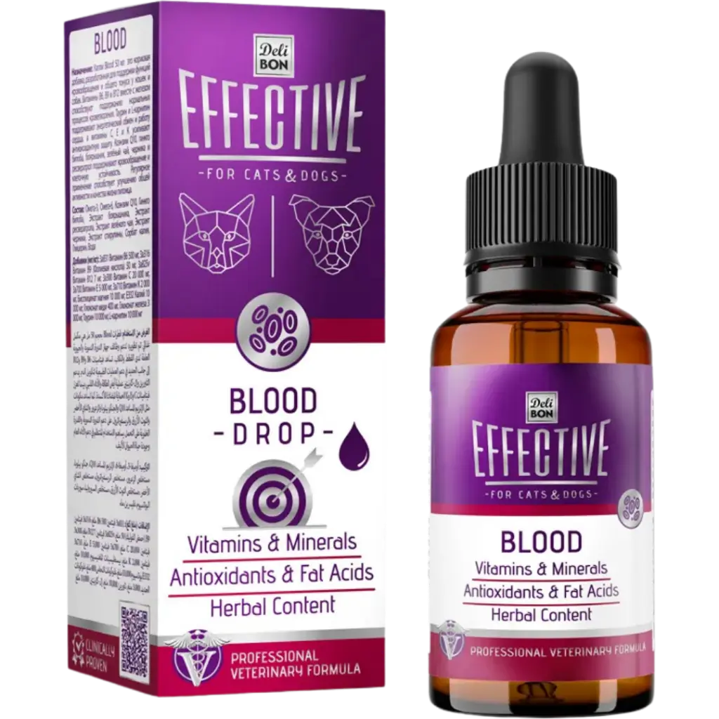 Delibon Blood Kedi ve Köpek Kan Yapıcı Takviye Damlası 50 ML