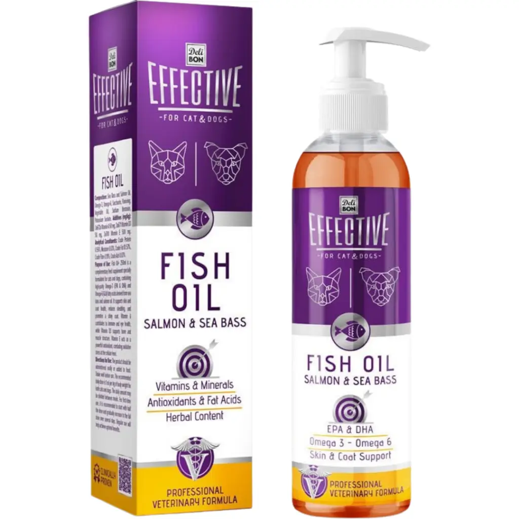 Delibon Fish Oil Kedi ve Köpek Somon Yağı 250 ML