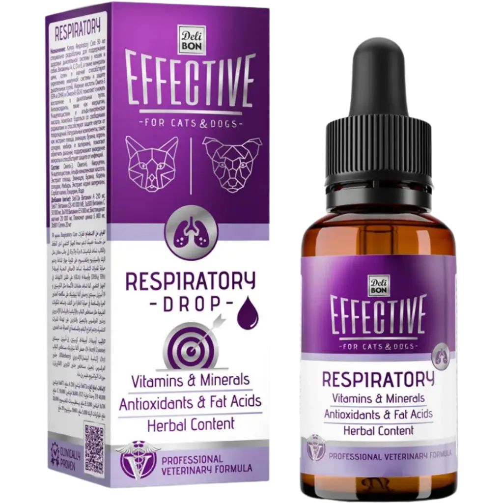 Delibon Respiratory Kedi ve Köpek Solunum Sitem Desteği Takviye Damlası 50 ML