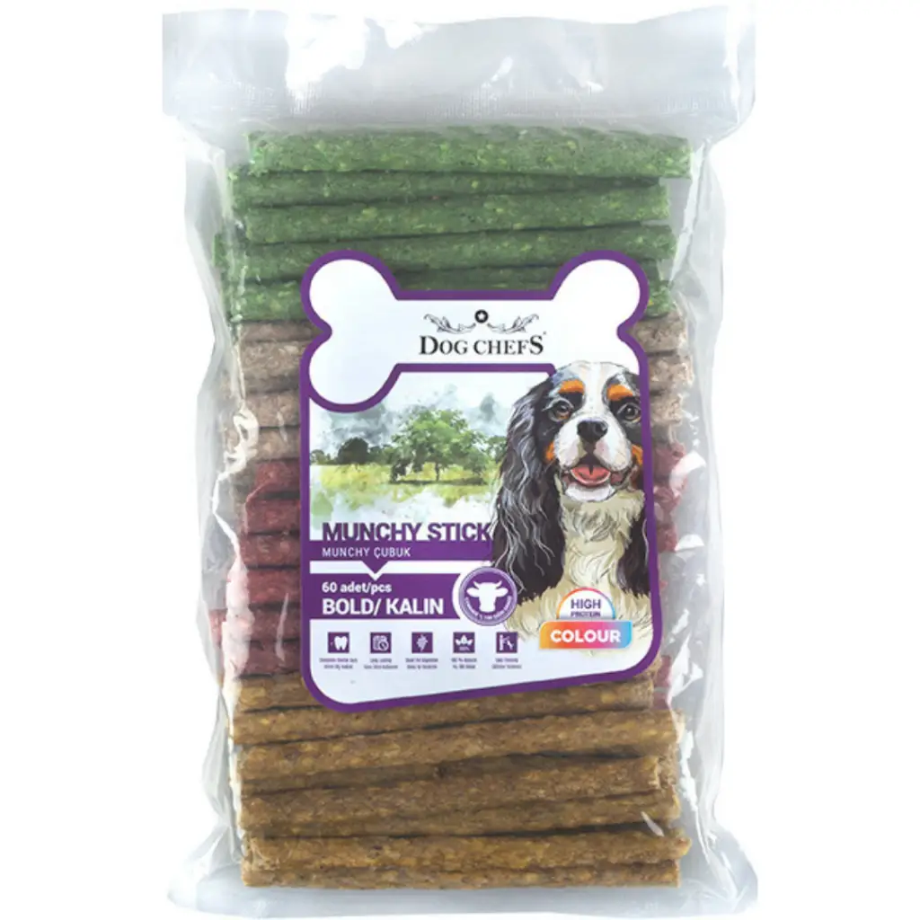 Dog Chefs Munchy Stick Çiğneme Köpek Ödülü 60 Lı Paket
