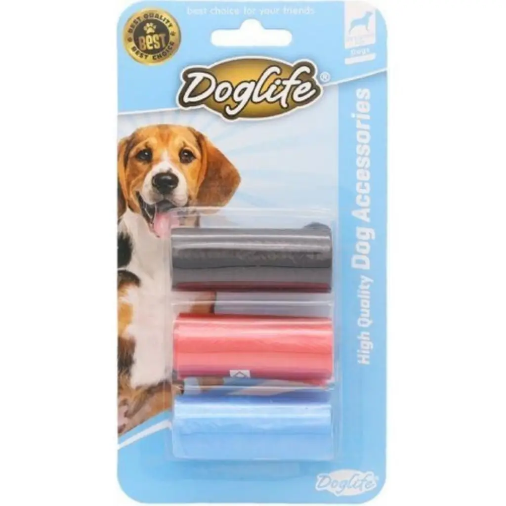 DogLife Renkli Dışkı Toplama Poşeti 3 Lü 