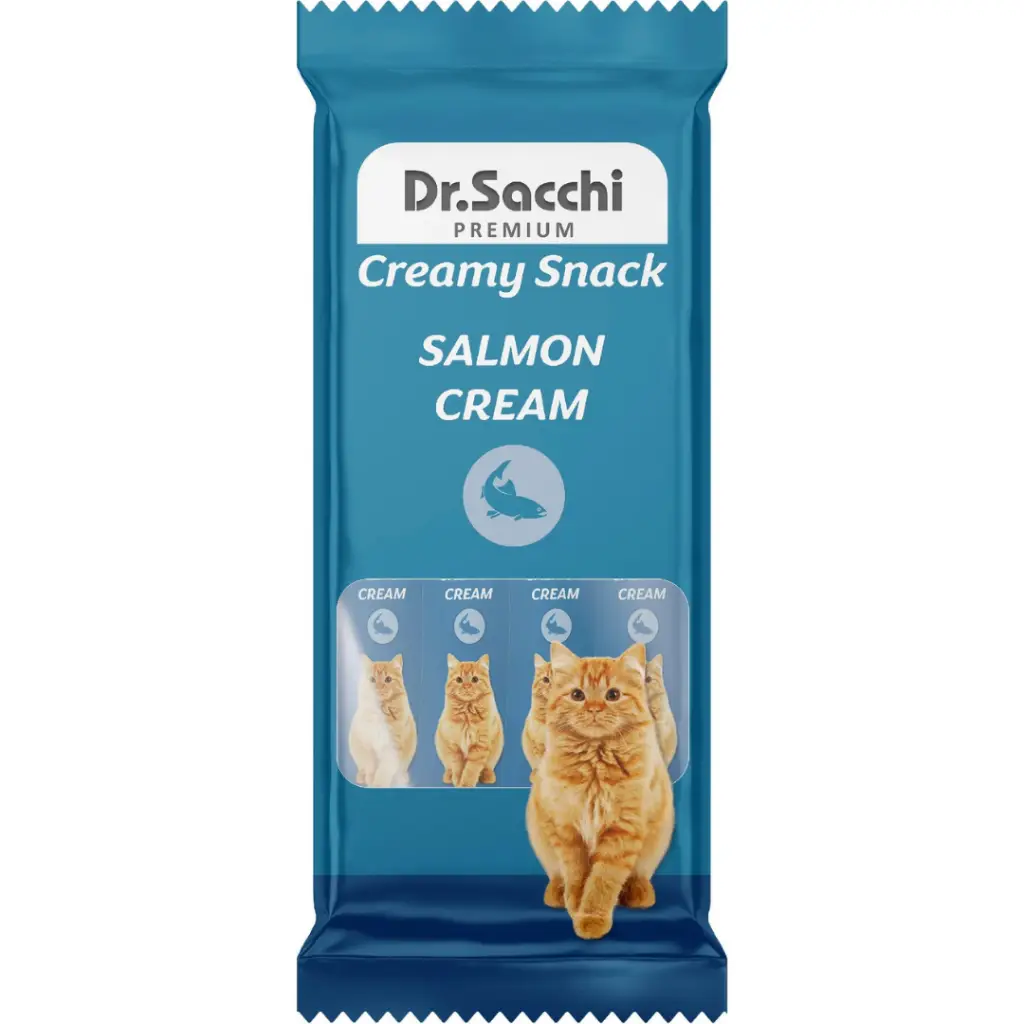 Dr.Sacchi Creamy Somonlu Krema Kedi Ödülü 4x14 Gr