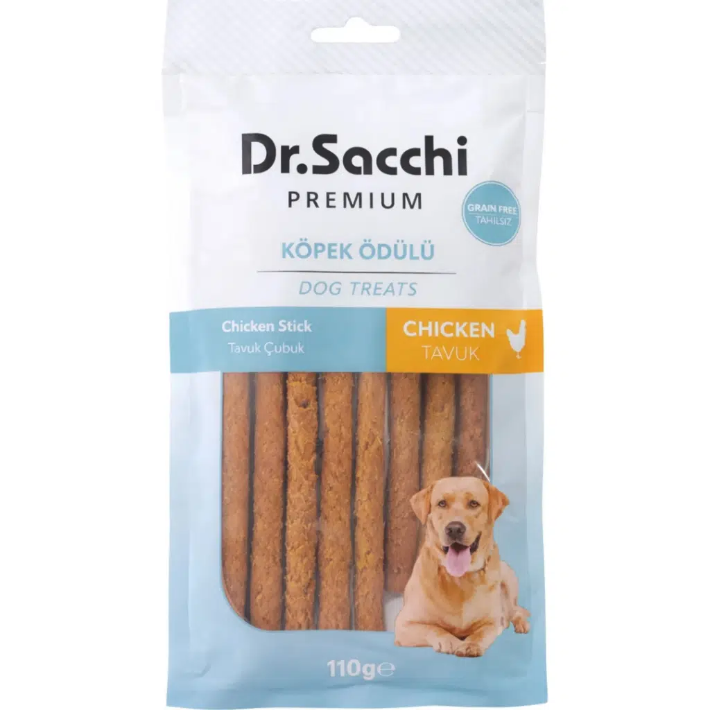 Dr.Sacchi Premium Tavuklu Çubuk Tahılsız Köpek Ödülü 10 Lu 110 Gr
