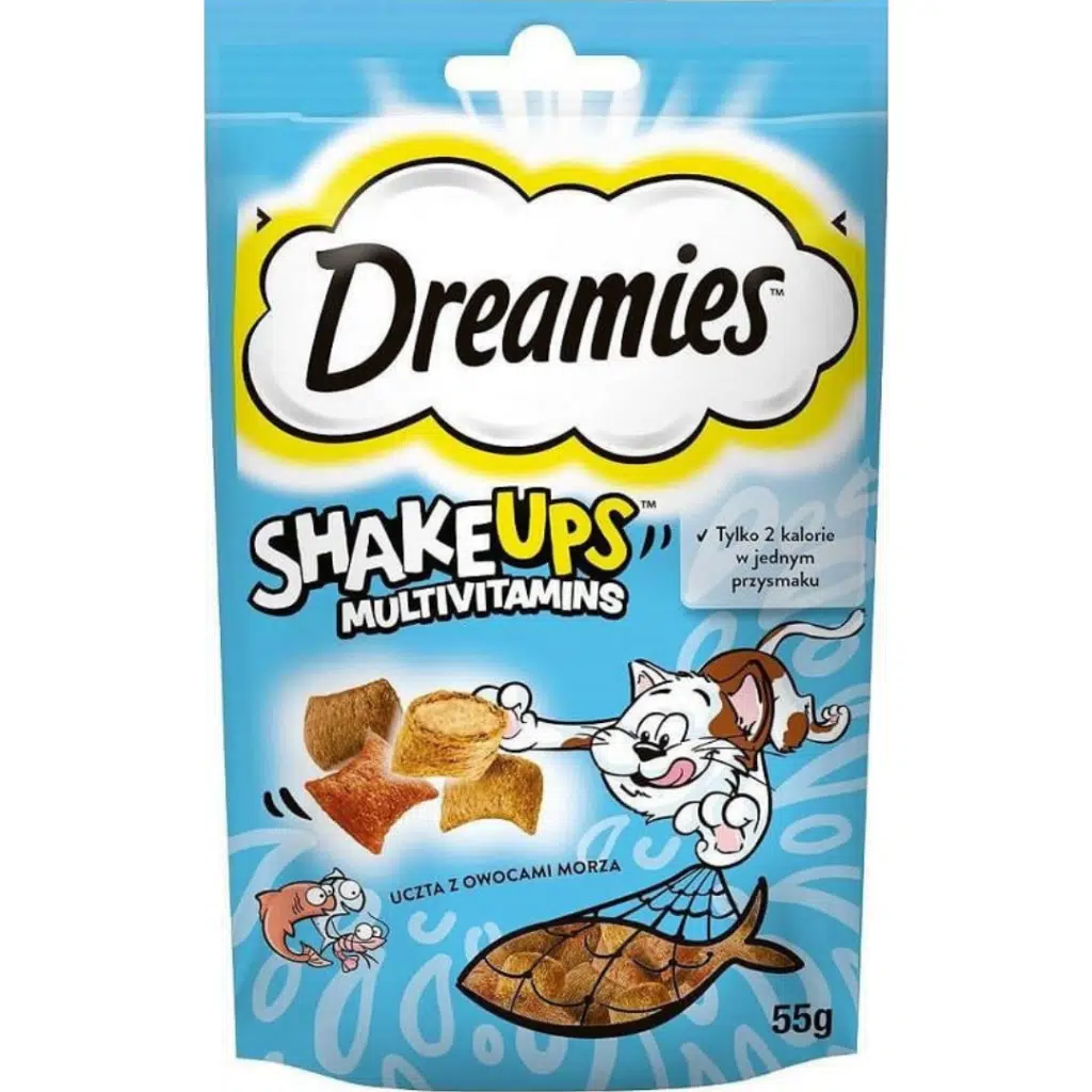 Dreamies Shake Ups Seafood Balıklı ve Karidesli Kıtır Kedi Ödülü 55 Gr