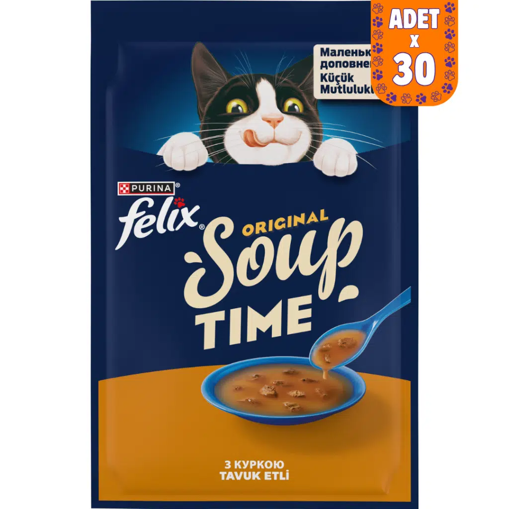 Felix Soup Chicken Tavuklu Kedi Çorbası 48 Gr 30 Adet
