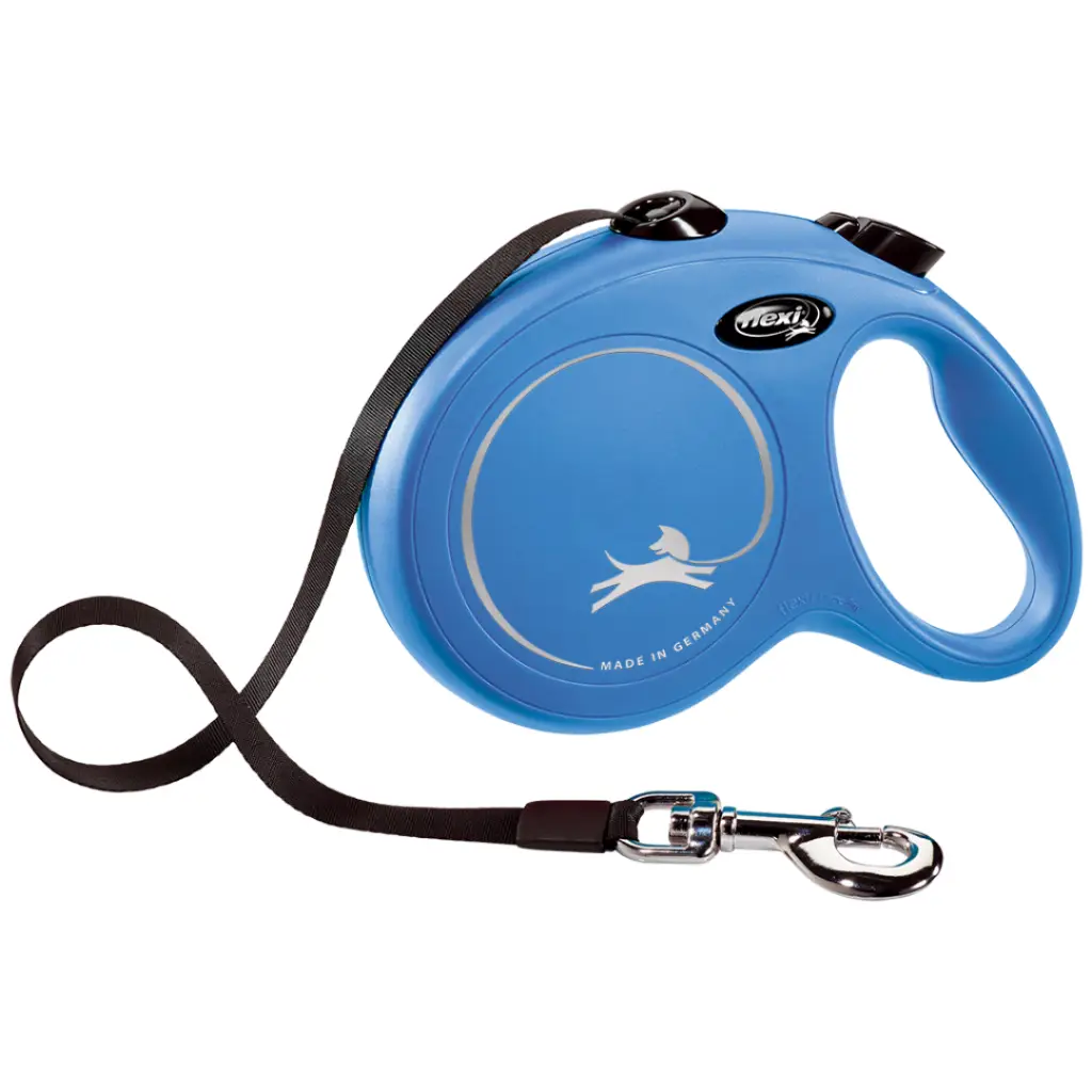 Flexi New Classic Otomatik Şerit Gezdirme Kayışı 5 Metre Small Mavi