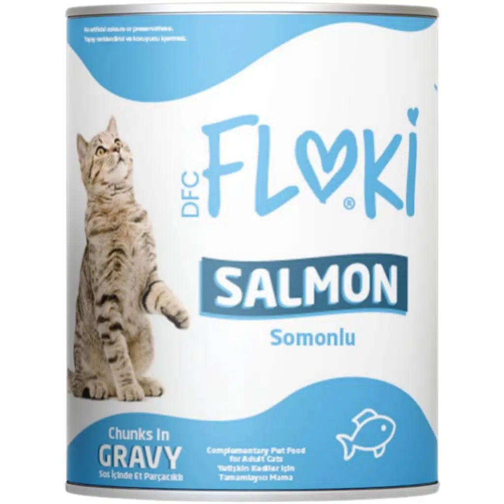 Floki Sos İçinde Somonlu Yetişkin Kedi Konservesi 400 Gr