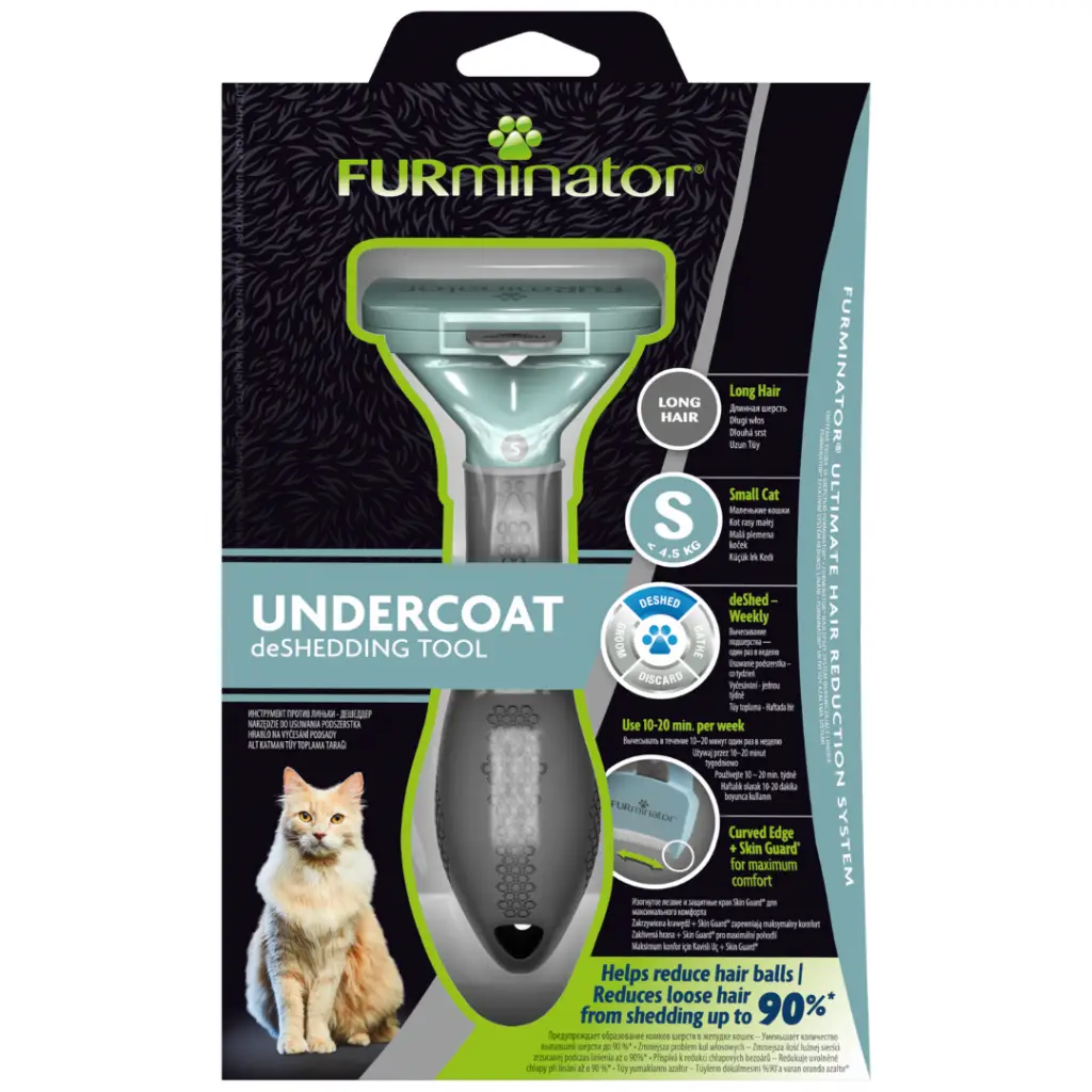 Furminator Long Hair Uzun Tüylü Kediler İçin Kedi Tarağı Small