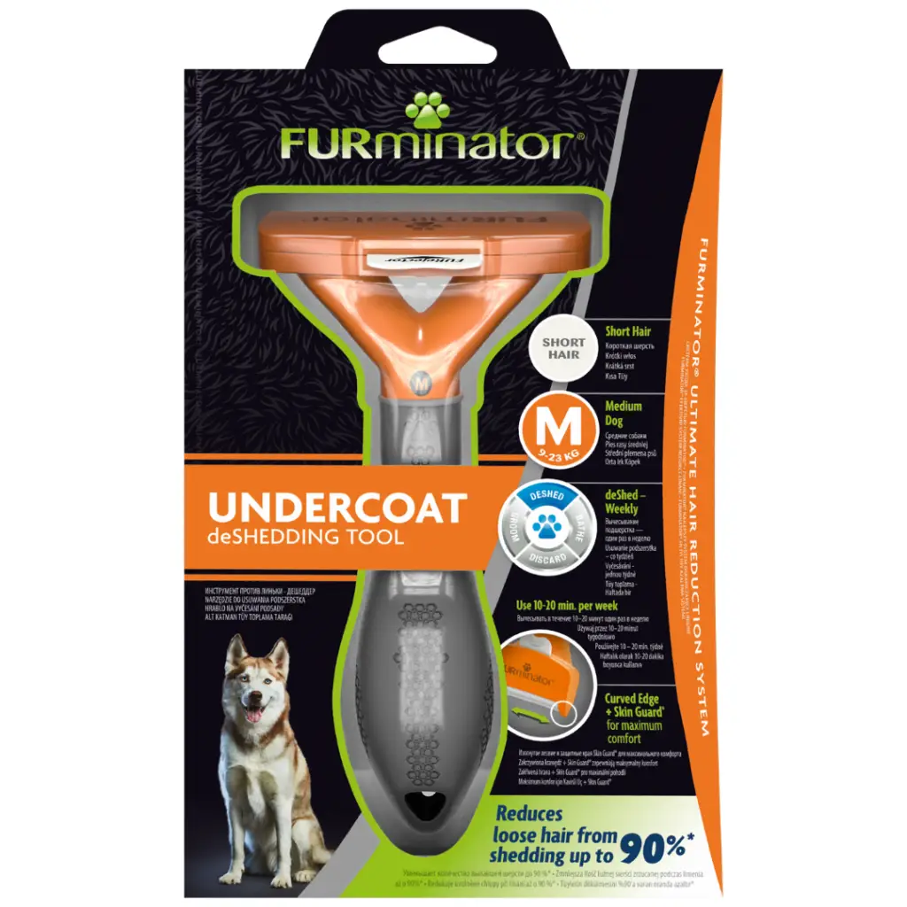 Furminator Short Hair Kısa Tüylü Orta Irk Köpekler İçin Köpek Tarağı Medium