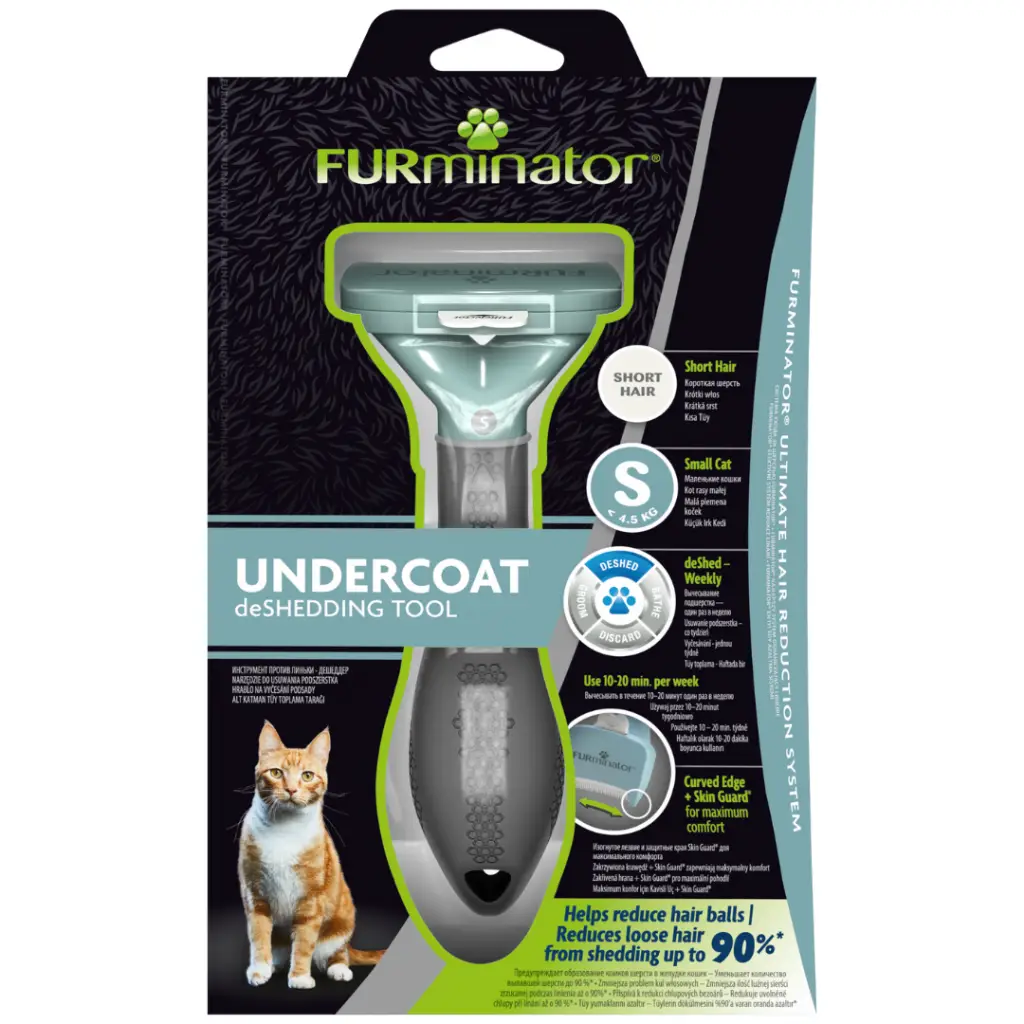 Furminator Short Hair Kısa Tüylü Kediler İçin Kedi Tarağı Small 