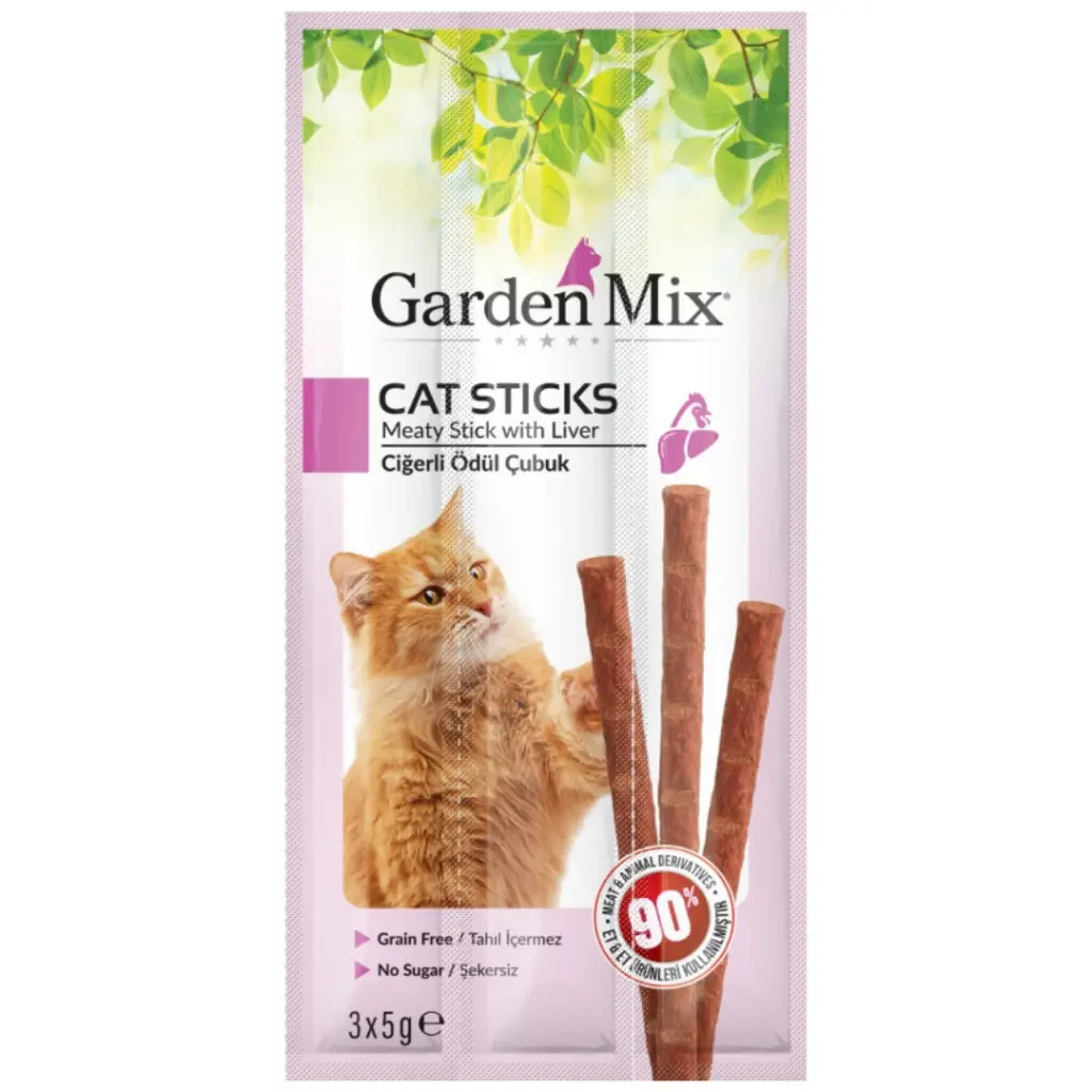 Garden Mix Sticks Ciğerli Kedi Ödülü 3x5 Gr