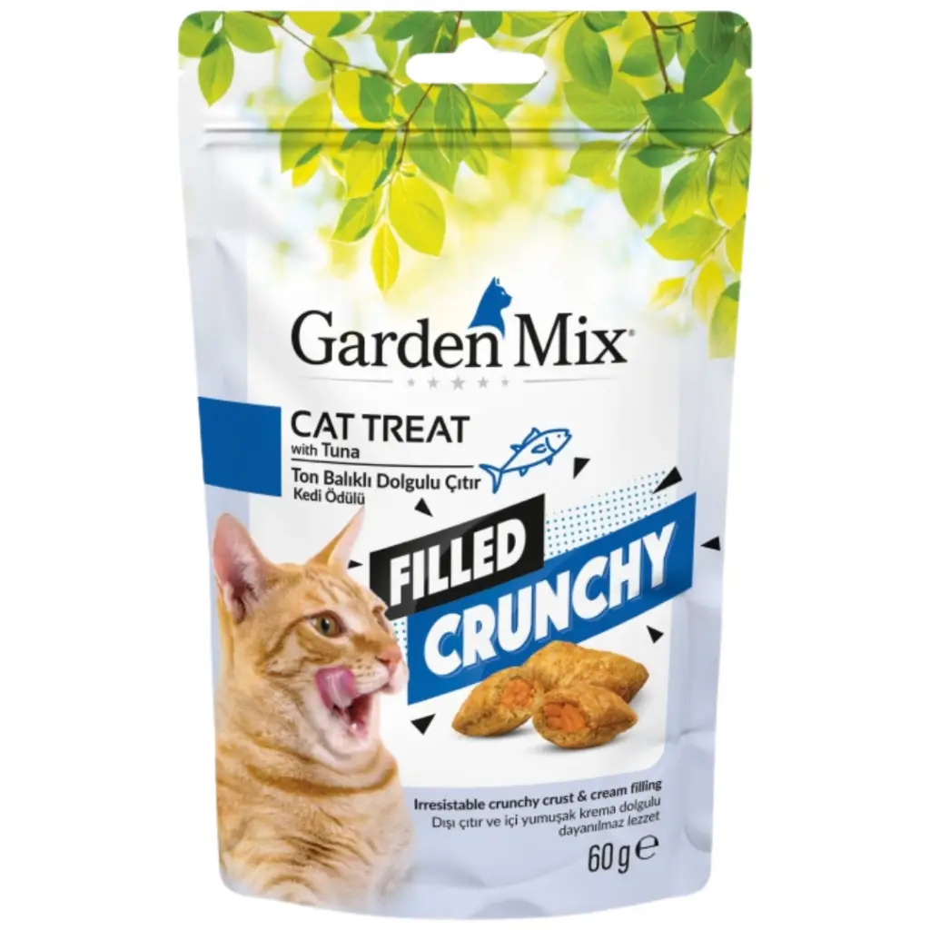 Garden Mix Crunchy Ton Balıklı İçi Dolgulu Kedi Ödülü 60 Gr