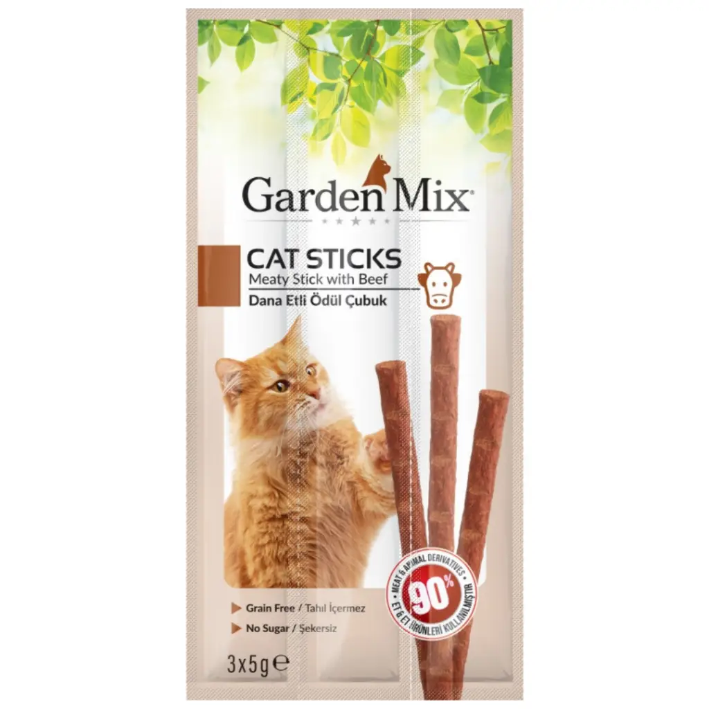 Garden Mix Sticks Dana Etli Kedi Ödülü 3x5 Gr
