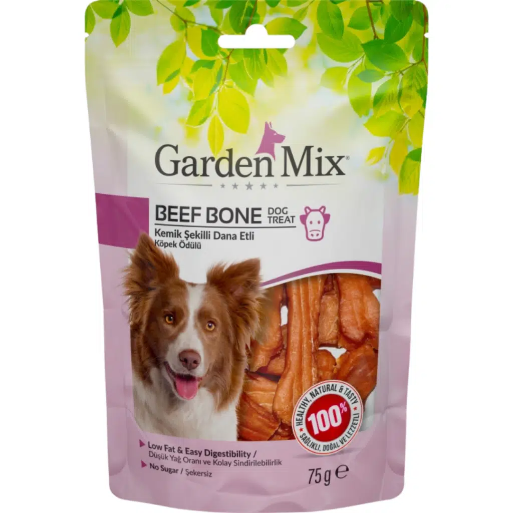 Garden Mix Kemik Şekilli Dana Etli Köpek Ödülü 75 Gr