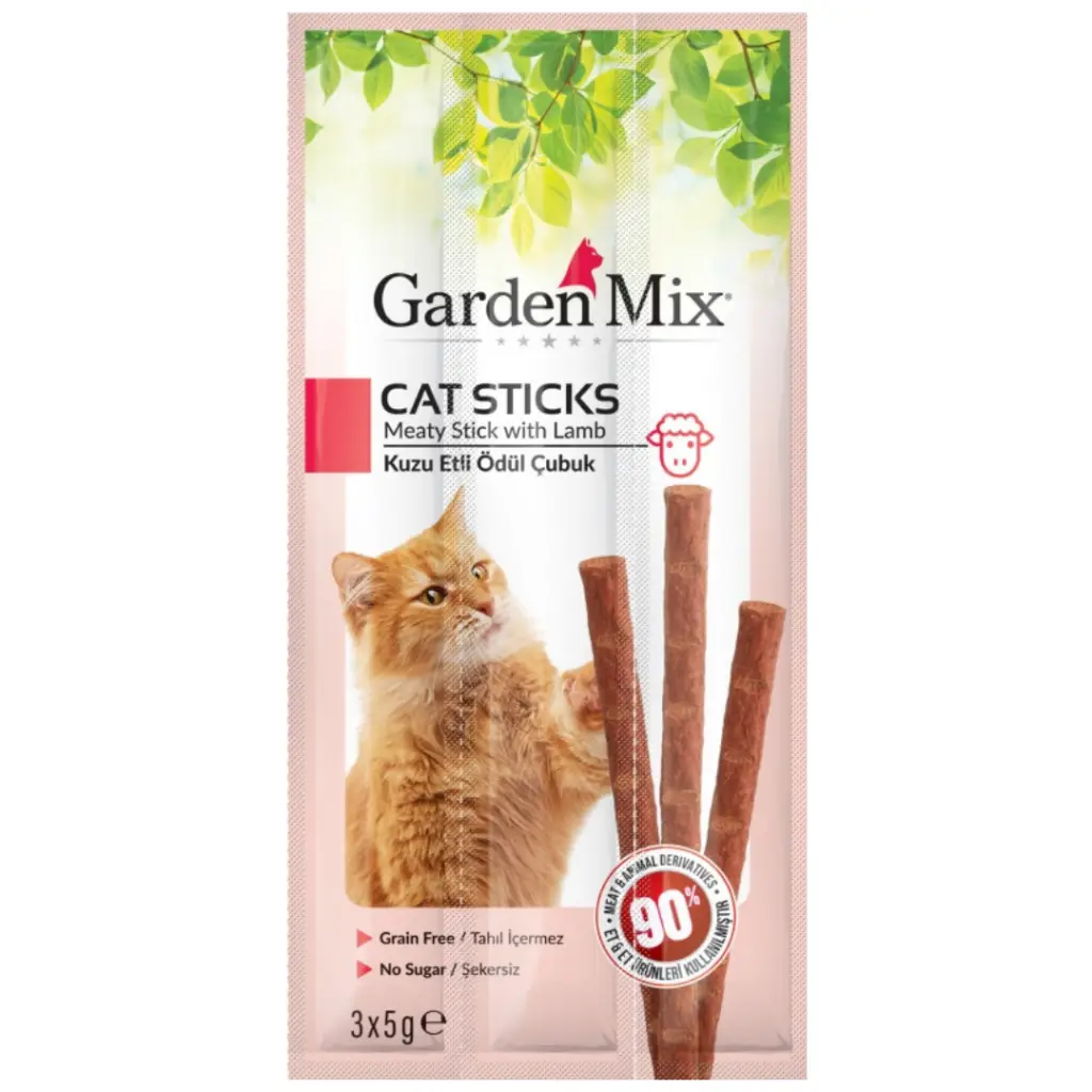 Garden Mix Sticks Kuzu Etli Kedi Ödülü 3x5 Gr