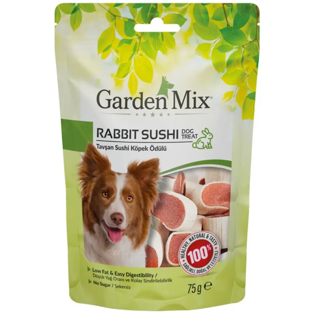 Garden Mix Rabbit Sushi Tavşan Suchi Köpek Ödülü 75 Gr