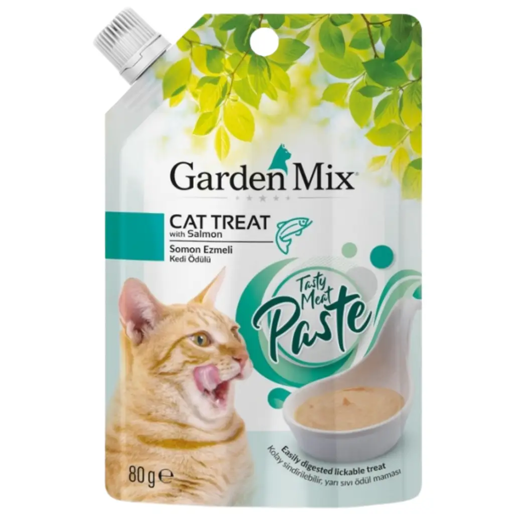Garden Mix Tasty Meat Paste Somonlu Et Ezmesi Kedi Ödülü 80 Gr