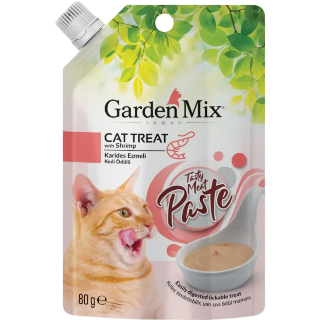 Garden Mix Tasty Meat Paste Tavuk ve Karides Et Ezmesi Kedi Ödülü 80 Gr