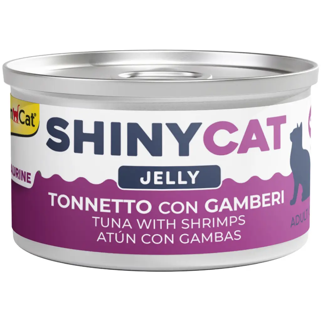 GimCat Shinycat Jelly Jöle içinde Ton Balıklı ve Karidesli Yetişkin Kedi Konservesi 70 Gr