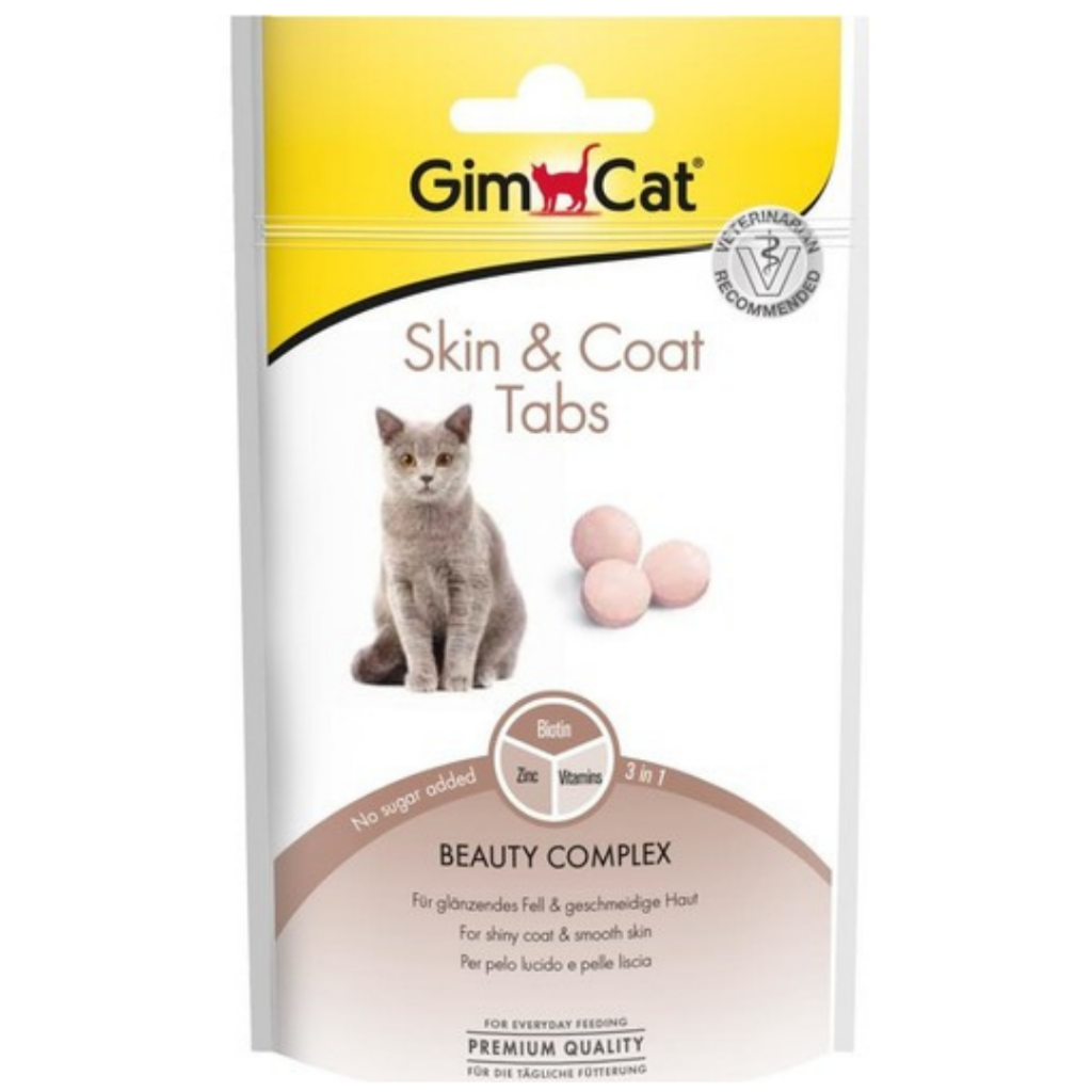 GimCat Skin & Coat Tabs Kedi Ödül Tableti 40 Gr