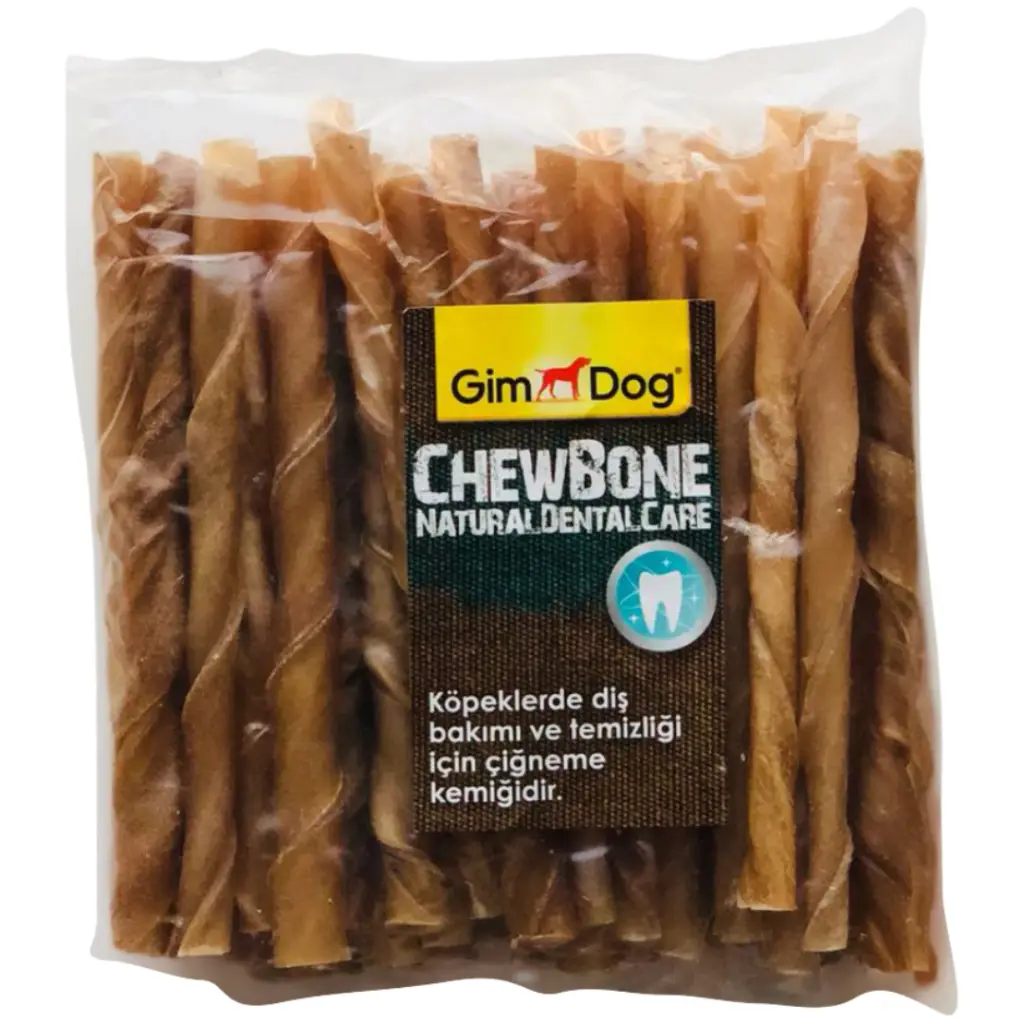 GimDog Chewbone Mordimi Natural Burgu Çubuk Köpek Ödülü 50 Li 300 Gr