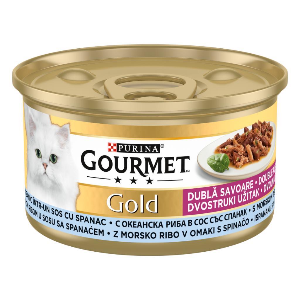 Gourmet Gold Çifte Lezzet Okyanus Balıklı ve Sebzeli Kedi Konservesi 85 Gr