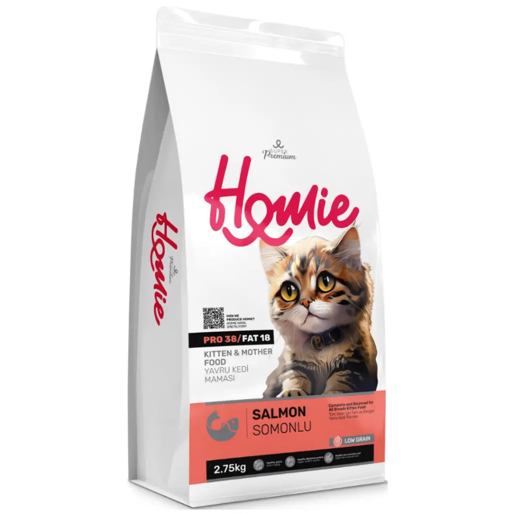 Homie Süper Premium Düşük Tahıllı Mother & Kitten Somonlu Yavru Kedi Maması 2.75 Kg