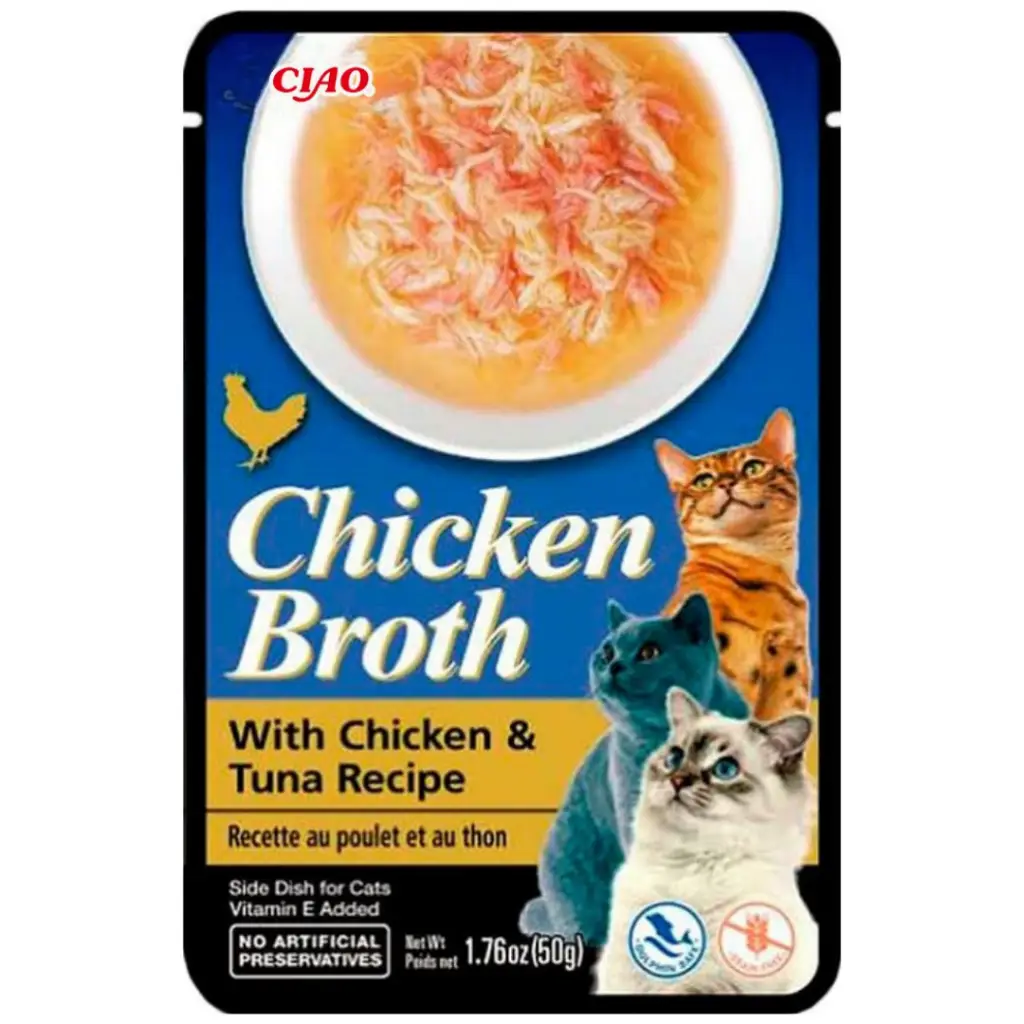 inaba Ciao Broth Tavuk Sulu ve Ton Balıklı Kedi Çorbası 50 Gr