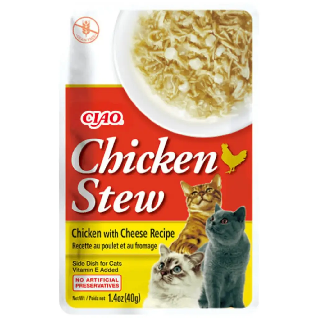 inaba Ciao Chicken Stew Tavuk Güveçli ve Peynirli Pate Kedi Yaş Maması 40 Gr